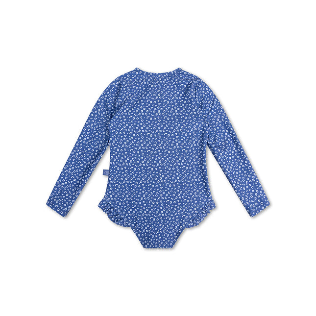 <tc>Swim Essentials</tc> Maillot de bain enfant bleu léopard manches longues.