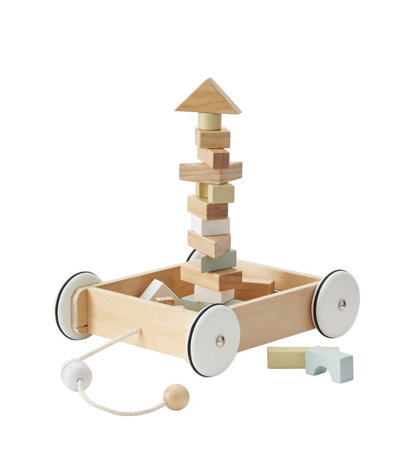 <tc>Kid's Concept</tc> Chariot de blocs avec blocs 28x26cm