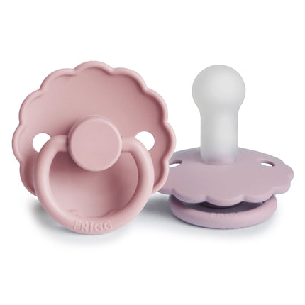 <tc>Frigg</tc> <tc>tétine</tc> Taille 2 Daisy Baby Pink/Soft Lilac Silicone 2-Pack