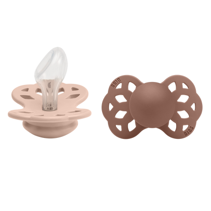 <tc>BIBS</tc> <tc>tétine</tc> Fard à joues anatomique en silicone taille 2/succion en bois 2pcs.