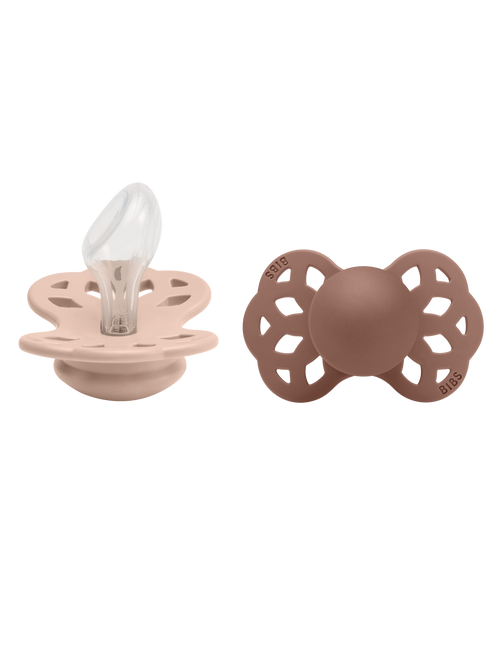 <tc>BIBS</tc> <tc>tétine</tc> Fard à joues anatomique en silicone taille 2/succion en bois 2pcs.