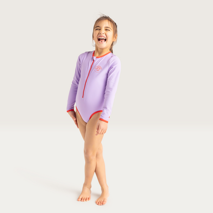 <tc>Swim Essentials</tc> Maillot de bain enfant violet manches longues