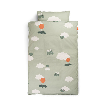 <tc>Done by Deer</tc> Housse de couette Happy Clouds Green 100x130cm