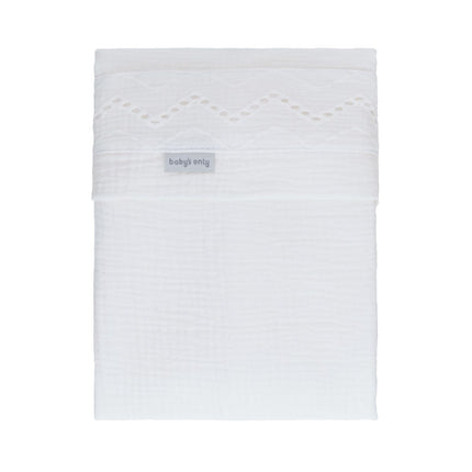 <tc>Baby's Only</tc> Drap de lit Calme Blanc avec Broderie