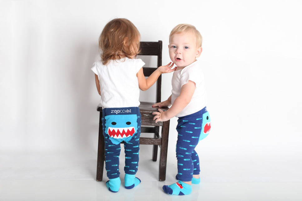 <tc>Zoocchini</tc> Legging pour bébé Sherman le requin avec chaussettes 6/12 mois