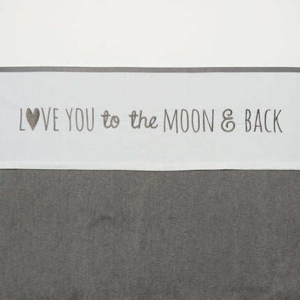 <tc>Meyco</tc> Drap de lit Love You To The Moon & Back Grey