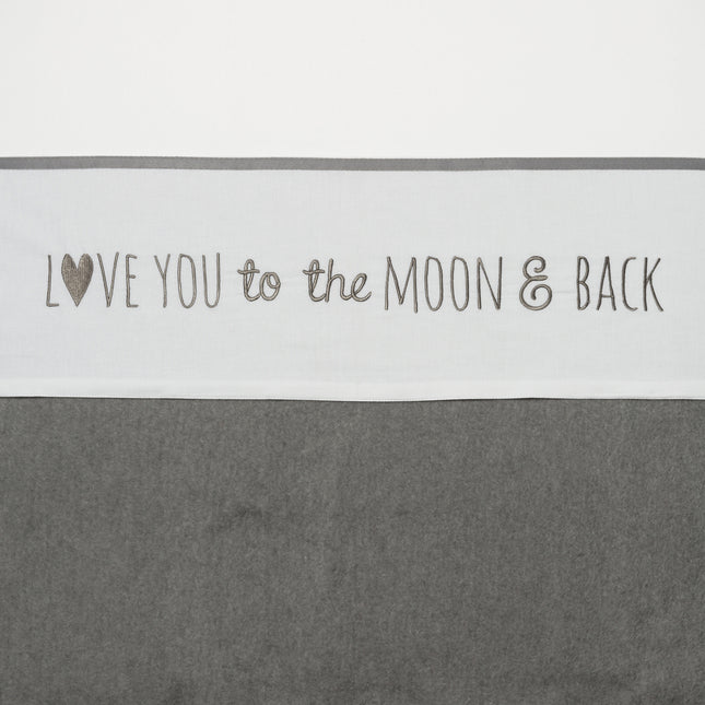 <tc>Meyco</tc> Drap de lit Love You To The Moon & Back Grey