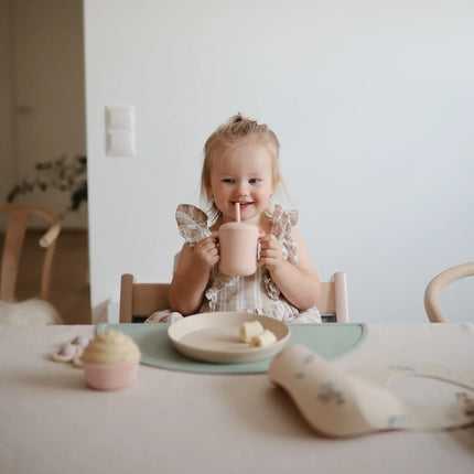 <tc>Mushie</tc> Assiette Bébé Ronde Vanille 2pcs