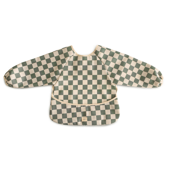 <tc>Mushie</tc> Bavoir à manches longues Olive Check