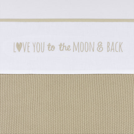 <tc>Meyco</tc> Serviette de berceau Love You To The Moon & Back Sand 75X100cm