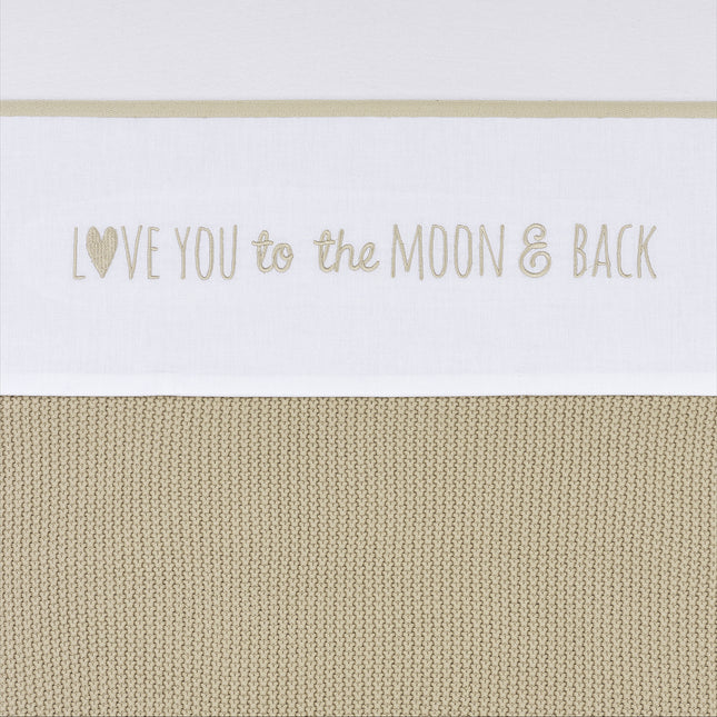 <tc>Meyco</tc> Serviette de berceau Love You To The Moon & Back Sand 75X100cm