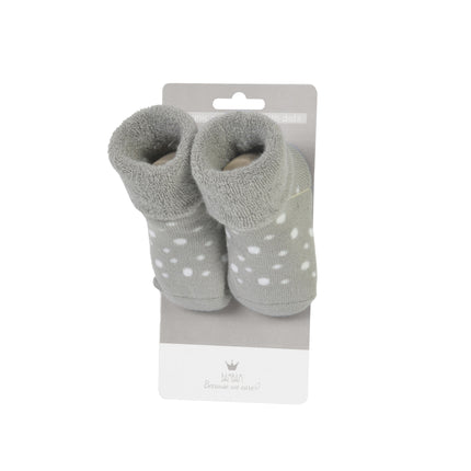 <tc>BamBam</tc> Chaussettes pour bébé Chaussettes bio à pois Gris