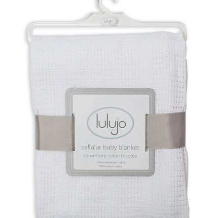 <tc>Lulujo</tc> Cradle blanket Cellular Blanc