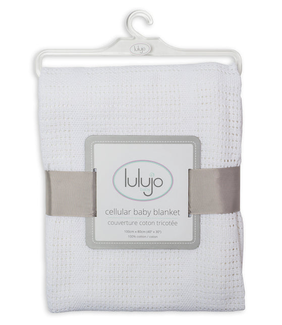 <tc>Lulujo</tc> Cradle blanket Cellular Blanc