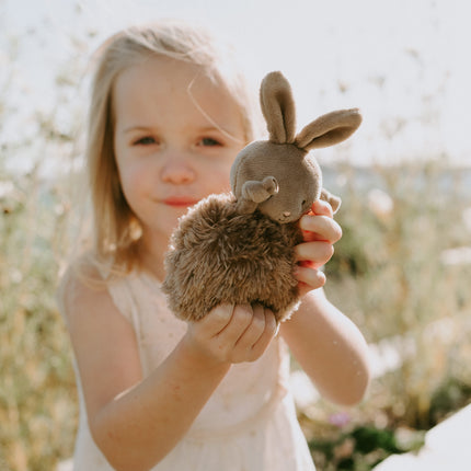 <tc>Bunnies By The Bay</tc> Cuddle Roly Poly Rabbit Brown 13cm