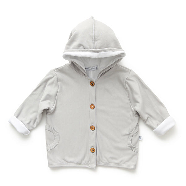 <tc>Bamboom</tc> Cardigan à capuche pour bébé Gris/Ivoire