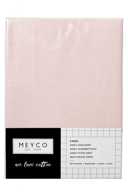 <tc>Meyco</tc> Drap-housse Jersey Chic Rose 40x80/90 cm 2pcs