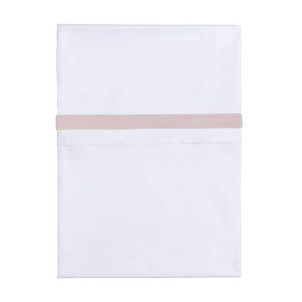 <tc>Baby's Only</tc> Drap de lit Passepoil tissé Vieux rose/Blanc