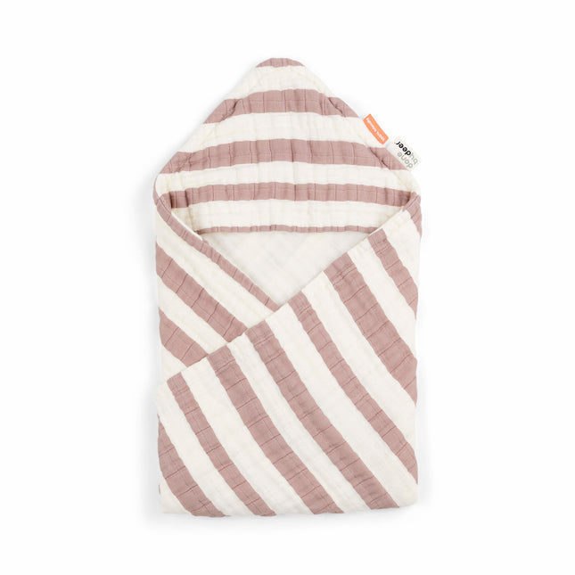 <tc>Done by Deer</tc> Serviette de bain Baby Stripes Gots Powder