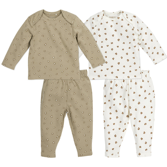 <tc>Meyco</tc> Pyjama bébé 2St Mini Panther Offwhite/Sand