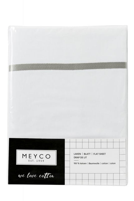 <tc>Meyco</tc> Feuille de berceau Piping Grey