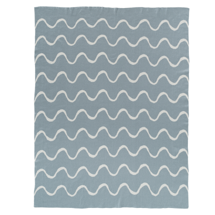 <tc>Fresk</tc> Couverture de berceau Vagues tricotées 80x100cm