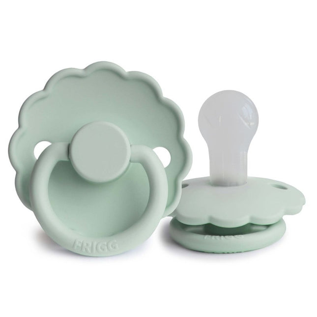 <tc>Frigg</tc> <tc>tétine</tc> Taille 1 marguerite Silicone mousse de mer.