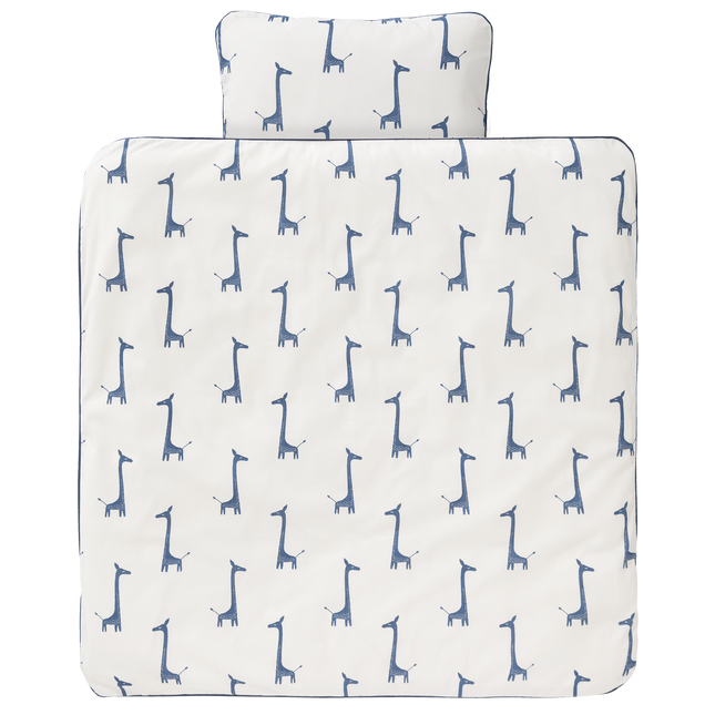 <tc>Fresk</tc> Housse de couette Girafe Bleu Indigo 80x80cm