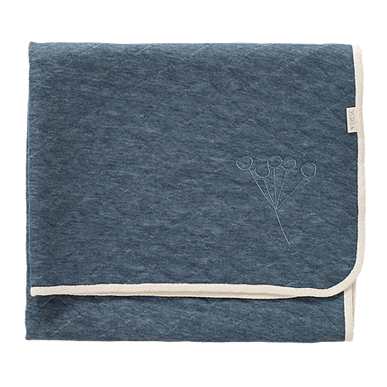 <tc>Fresk</tc> Couverture de berceau Nordic Blue Indigo 75x100cm