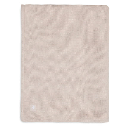 <tc>Jollein</tc> Couverture de berceau Basic Knit Rose pâle/Fleece 75x100cm