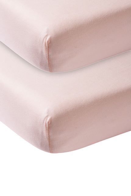 <tc>Meyco</tc> Drap-housse Jersey Lich rose 70x140/150 cm 2pcs