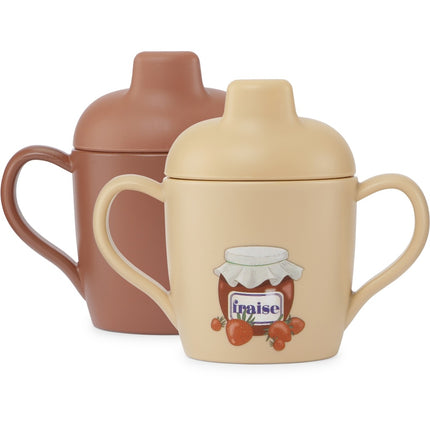 <tc>Konges Slojd</tc> Tasse à boire Fraise 2pcs