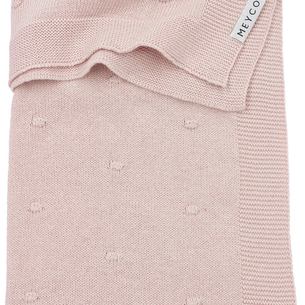 <tc>Meyco</tc> Couverture de berceau Mini nœuds Rose tendre