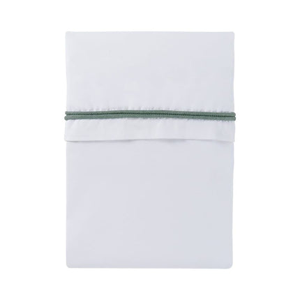 <tc>Baby's Only</tc> Drap pour berceau, bordure tricotée, vert pierre/blanc