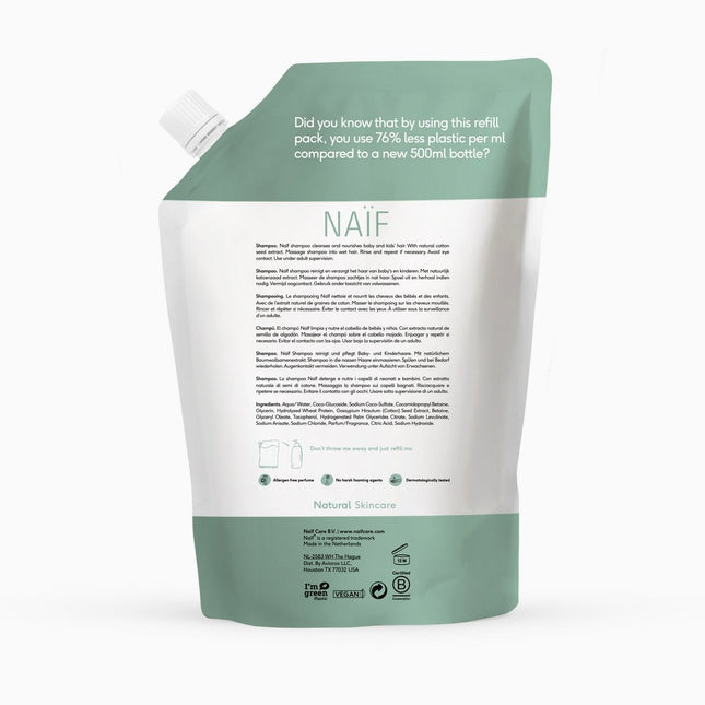 <tc>Naif</tc> Shampoing pour bébé - Recharge 500ml