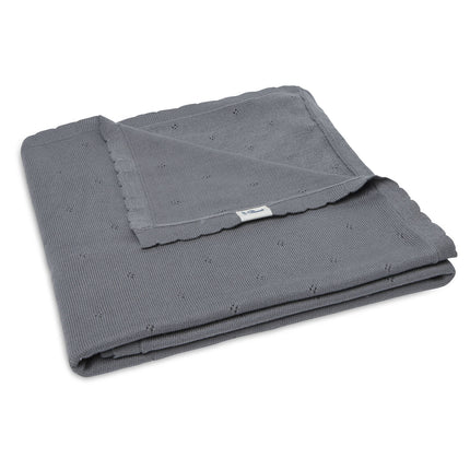 <tc>Jollein</tc> Couverture de berceau Pointelle Storm Grey 100x150cm