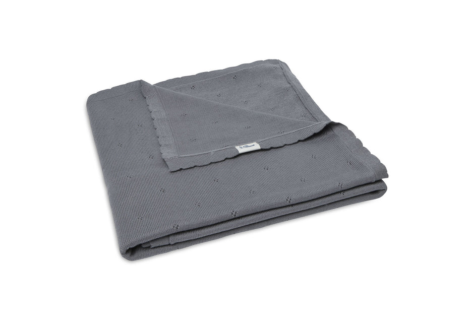 <tc>Jollein</tc> Couverture de berceau Pointelle Storm Grey 100x150cm