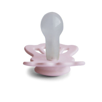 <tc>Frigg</tc> <tc>tétine</tc> Taille 2 Lucky Symmetrical Blanc Lilas Silicone