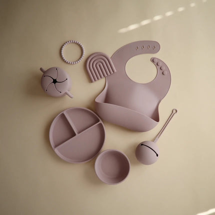 <tc>Mushie</tc> Bol pour bébé en silicone doux Lilas