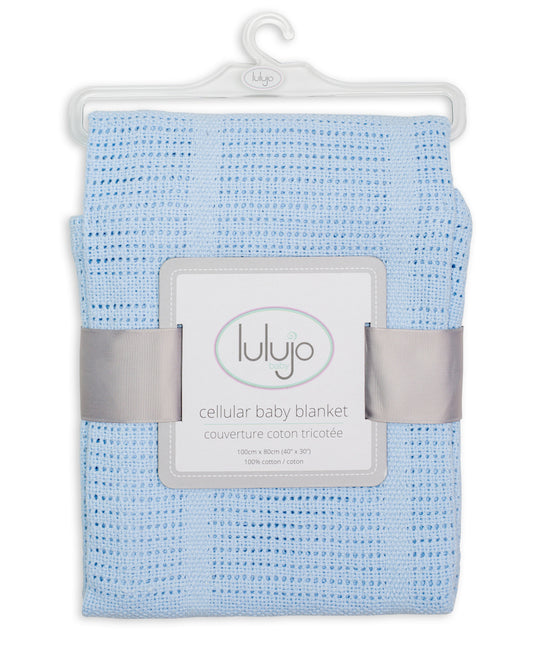 <tc>Lulujo</tc> Cradle blanket Cellular Bleu