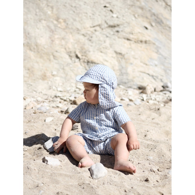 <tc>Konges Slojd</tc> Chapeau de soleil Baby Ace Brim Gots Glacier Stripe