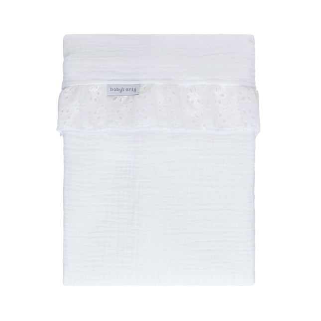 <tc>Baby's Only</tc> Serviette de berceau Calm Blanc avec volants