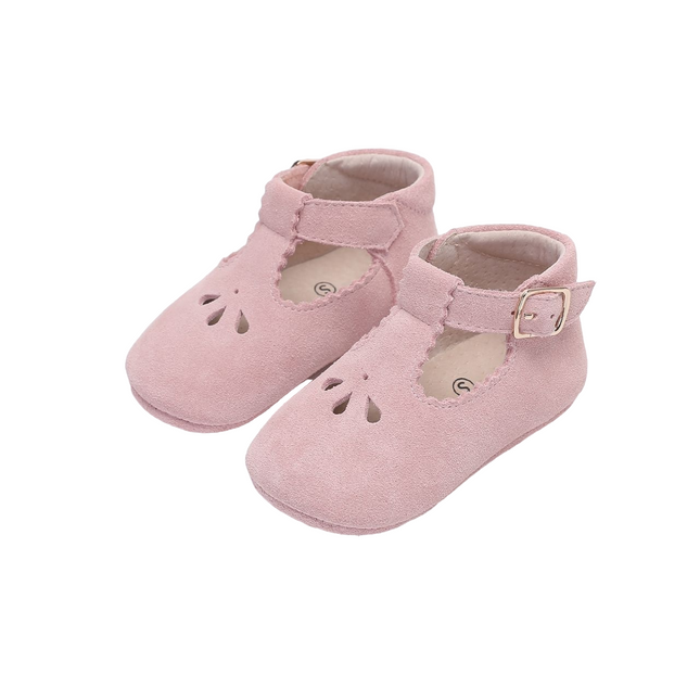 <tc>Baby Dutch</tc> Chaussures pour bébé Evi en daim rose