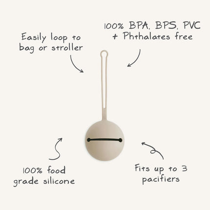<tc>Mushie</tc> <tc>tétine</tc>Porteur Silicone Sable à mouvance