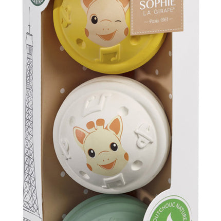 <tc>Sophie de Giraf</tc> Jouets sensoriels boules de jeu avec son 3pcs