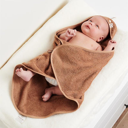 <tc>Noppies</tc> Serviette de bain Bébé Nouveau-né Clover Terry Indian Tan