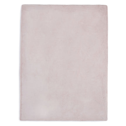 <tc>Jollein</tc> Couverture de berceau Basic Knit Rose pâle/Fleece 75x100cm