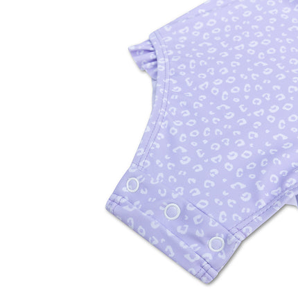 <tc>Swim Essentials</tc> Maillot de bain enfant lilas léopard manches longues.