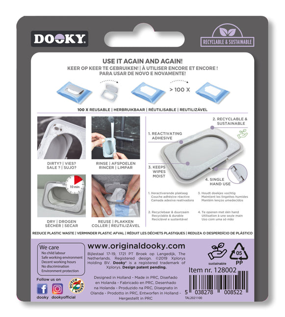 <tc>Dooky</tc> Bavoir Lingettes Couvercle Réutilisable