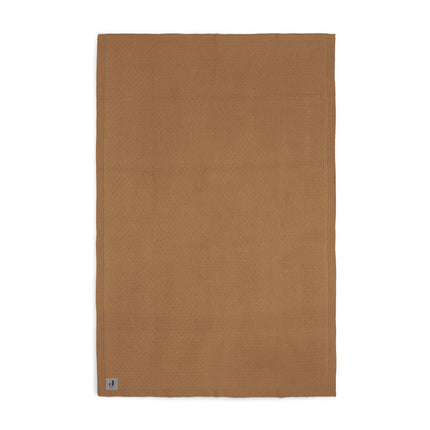 <tc>Jollein</tc> Couverture de lit d'enfant tricotée Caramel 100x150cm